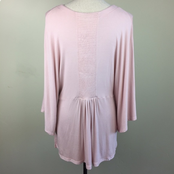 NWT Free People 3/4 Tunic/Blouse in Blush Size L - Picture 3 of 4