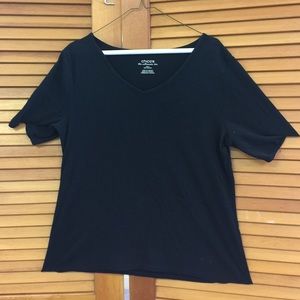 Chicos Black short Sleeve Top