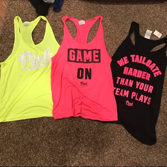 Love pink workout tanks