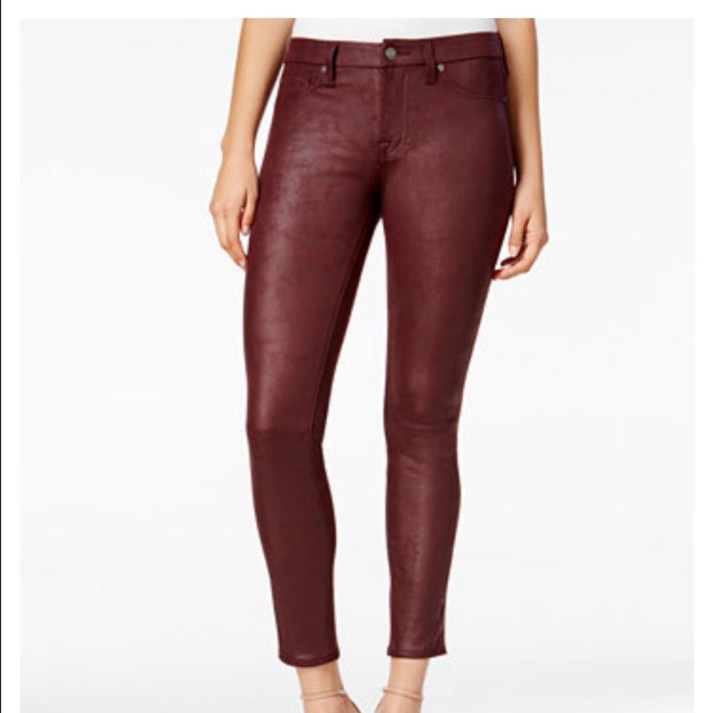 7 for all Mankind coated pant/jean. Sz 25. Maroon