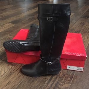 NWT black knee high boots