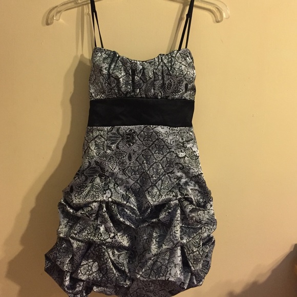 Satin dress.