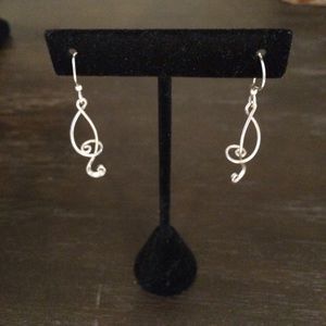 Silver Spiral Earrings