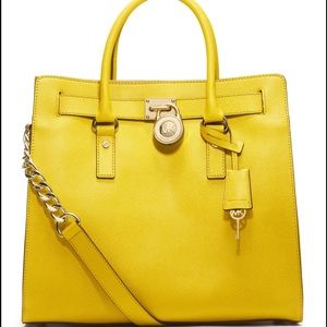 MK - yellow Large Hamilton bag