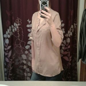 New York & company camel/gold blouse