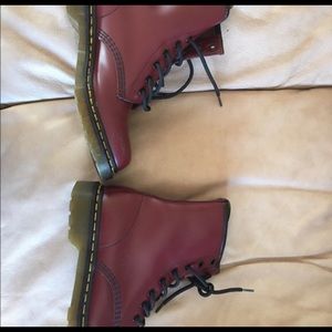 Maroon doc martins