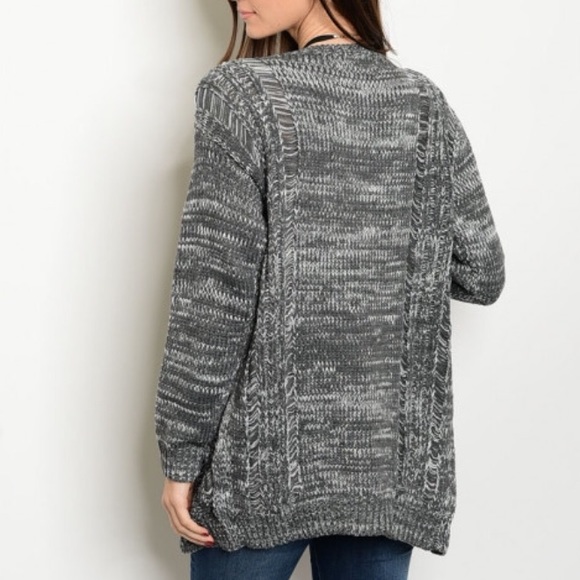 LAST ONE! Gray Button Up Cardigan - Picture 2 of 3
