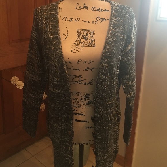 LAST ONE! Gray Button Up Cardigan - Picture 3 of 3