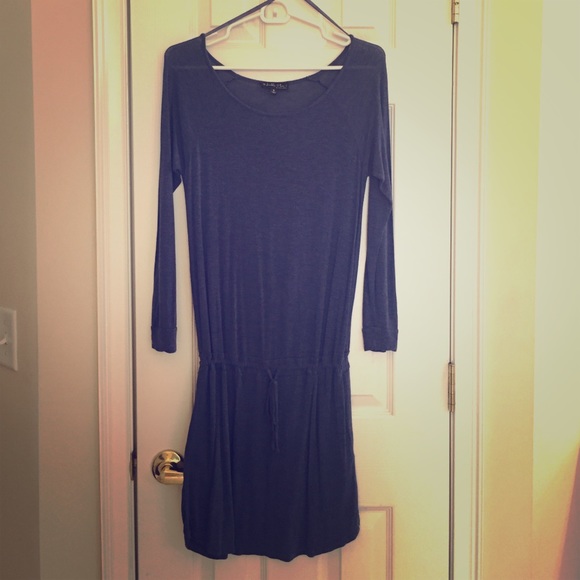 Heathered Blue Drop Waist Dress