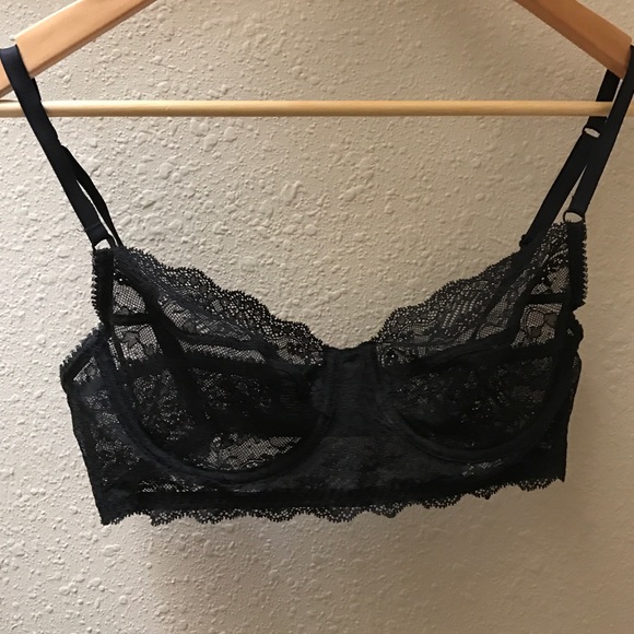 Gap Body lace sheer Demi bra Black