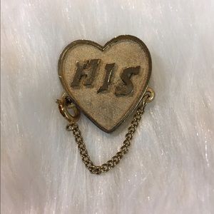 HIS heart pin
