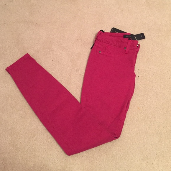 Bebe signature stretch pinkish red skinny jeans