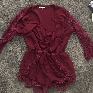 Maroon Romper