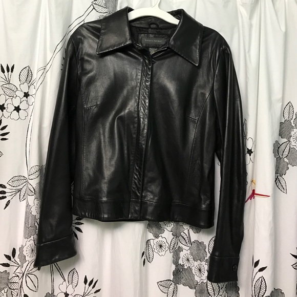 Banana Republic black leather jacket