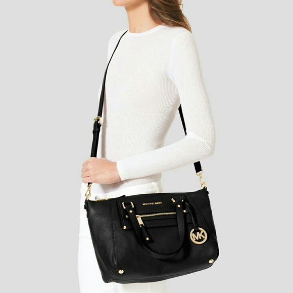 **SOLD** Michael Kors Black Leather Satchel - Picture 5 of 6