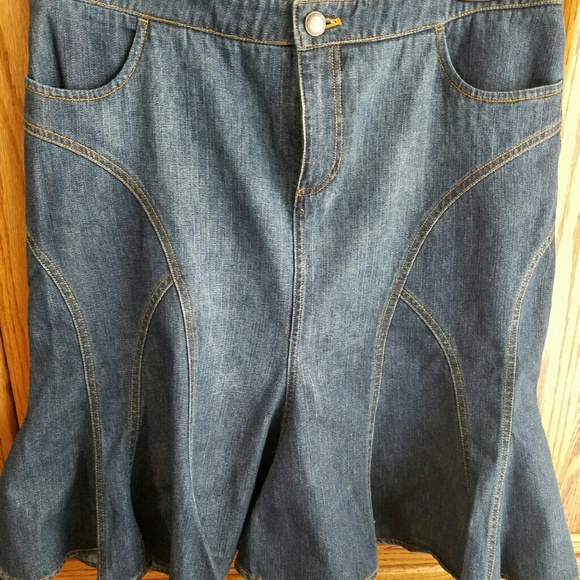 Jeans Wear Jeans  Dresses & Skirts - Flared Bottom Jean Skirt