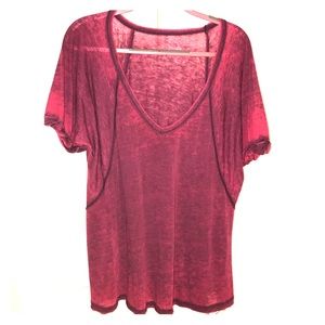 Free People Loose V-Neck Tee