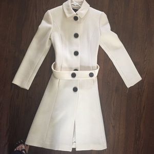 Winter white dress coat