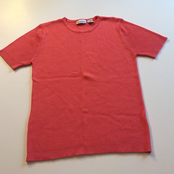 Croft & Barrow Coral Ribbed Knit Sweater - Picture 3 of 4