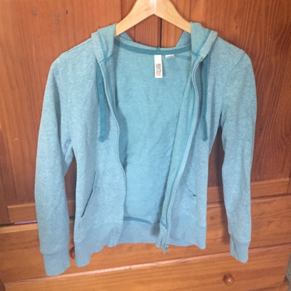 Turquoise Zip Up Hoodie