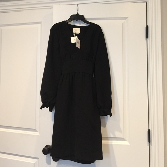 Kate Spade tie waist black dress