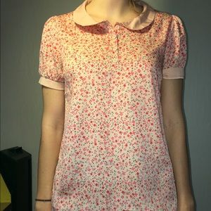 Flower print blouse
