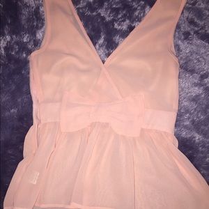 Blush pink peplum top!