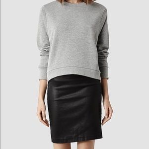 All Saints Black Metal Pencil Skirt size 4