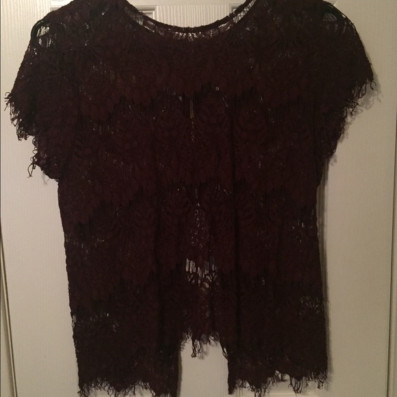 Maroon Lace Top - Picture 1 of 2
