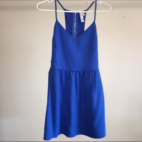 Blue romper styled dress