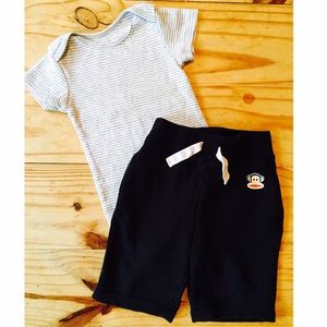 Striped Onesie and Shorts