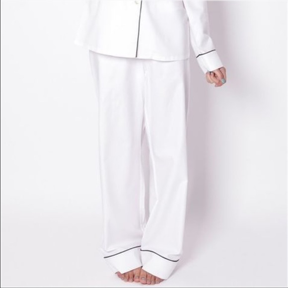 Women J.Crew White Vintage Pajama Pants New no tag