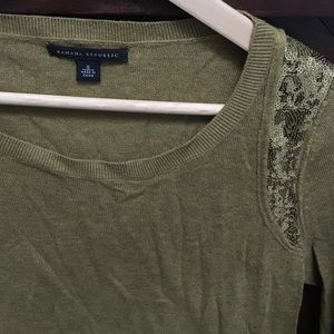 Banana Republic sweater, sage green