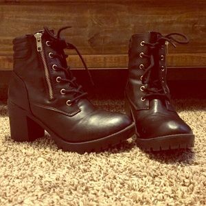 Zipper Moto Boots