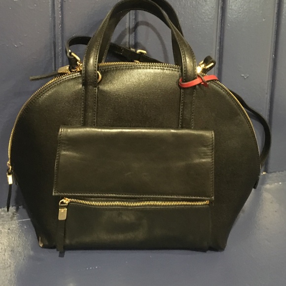 Innue Italian genuine leather black handbag