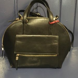 Innue Italian genuine leather black handbag