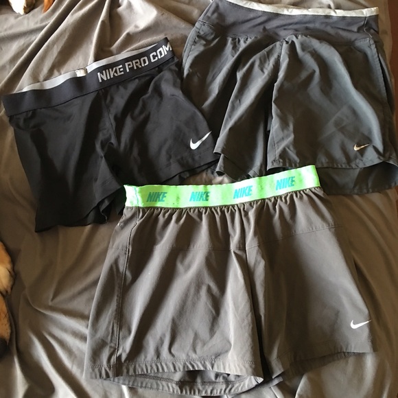 3 pairs of women's Sz small Nike shorts