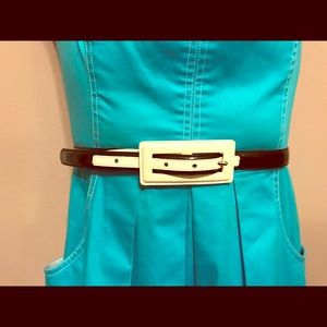 Black and White Skinny Belt