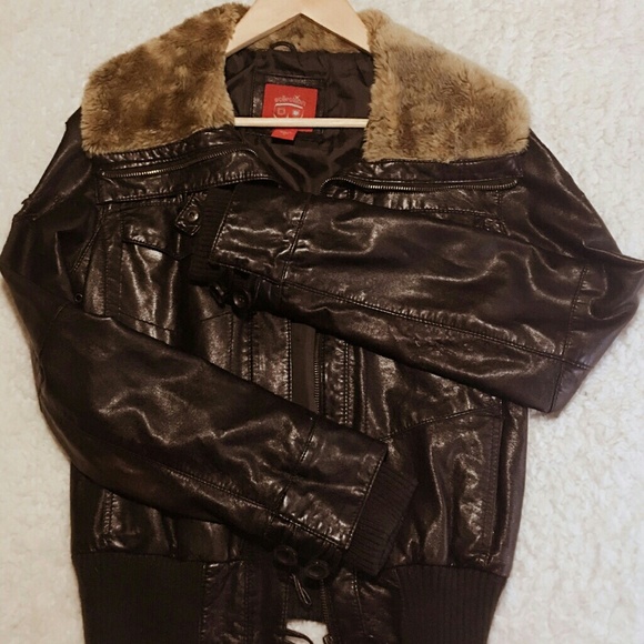 Faux leather jacket