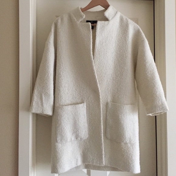 White oversized coat