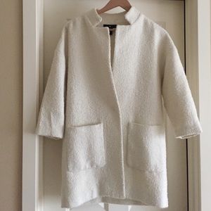 White oversized coat