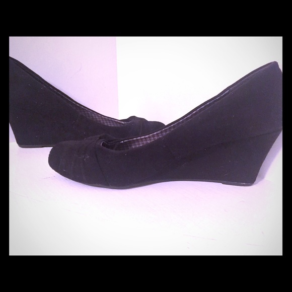 Dexflex Comfort Black Wedge Shoes