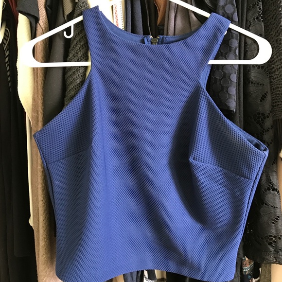 Navy blue royal classy crop