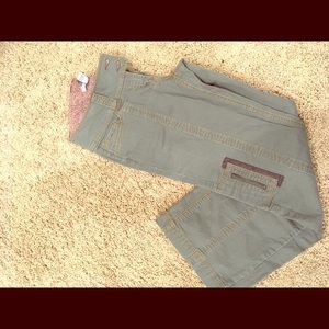 Cabi wide leg cargo pants olive green