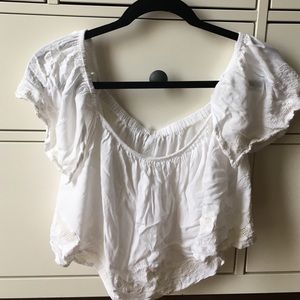 Off the shoulder top or swim cover up