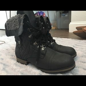 JustFab Black Winter Boots