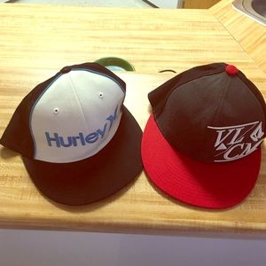 Hurley & Volcom fitted Hats