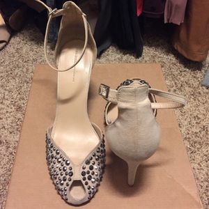 Zara nude heels with sequins