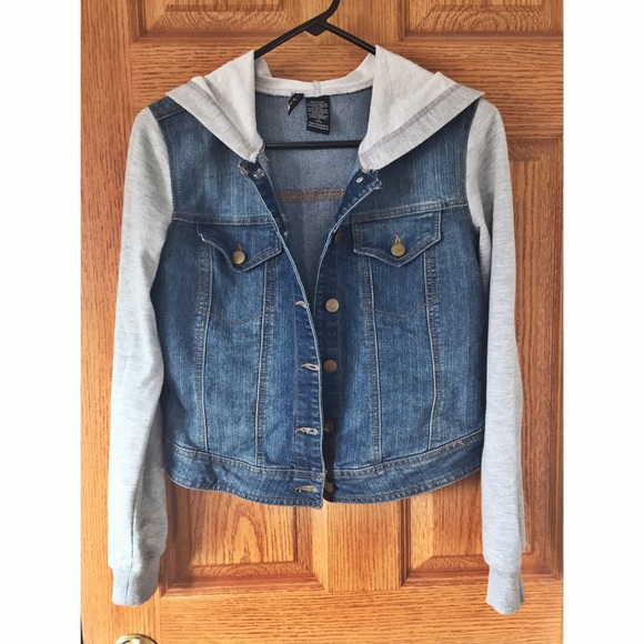 Jean jacket women's hoodie