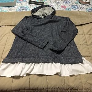 Forever 21 hoodie with ruffle detail